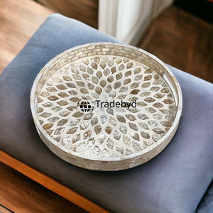 Bandeja de incrustaciones de nácar hecha a mano Tradebyd para servir el desayuno en la cama o exhibición decorativa - Product Image 2