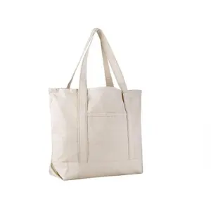 OEM ODM Custom Printed Recycle Plain Organic Cotton Canvas Tote Bag Large Reusable Canvas Cotton Shopping Bag With Logo