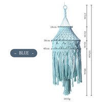 Lanterne en macramé de haute qualité AAE, forme de lampe en coton fait à la main, corde suspendue, abat-jour décoratif, Boho, décoration de la maison