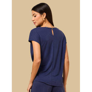 Ladies <b>Bohemian</b> Chiffon <b>Top</b> with Extended Sleeves and Tie-Up - Product Image 5