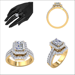 Bague classique en or 10 carats pour femme avec 1.32Cts VS Clarity Lab Grown EF Color Diamond Jewelry - Product Image 2