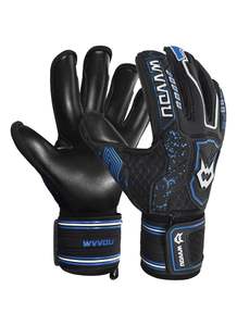 Gants de gardien de but en cuir de haute qualité personnalisables avec un design imperméable à doigts complets - Product Image 2