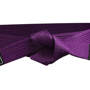 Cinturón BJJ morado personalizado de tendencia superior con rayas de rango bordadas, cinturones Gi personalizados de algodón 100% a precios muy baratos - Product Image 4