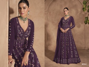 Bordado pesado estilo pakistaní Salwar Kameez ropa de fiesta de verano para adultos vestido elegante - Product Image 4