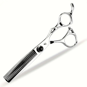 Juego de tijeras de peluquería con tornillo de tensión ajustable, tijeras de corte y adelgazamiento, herramientas de peluquero de acero inoxidable para peluquería - Product Image 6