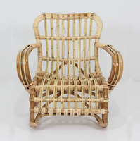 Fauteuil de loisirs pour enfant en rotin de couleur naturelle moderne pour le salon, meubles de maison