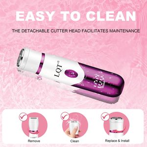 Épilateur électrique portable 4-en-1 avec écran LED pour sourcils, maillot et visage – Tondeuse corporelle pour femme - Product Image 5