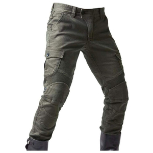 Jeans de motard pour homme gris CE niveau 1 respirant à séchage rapide avec protections amovibles pour les genoux et les hanches D-Ride Moto - Product Image 4