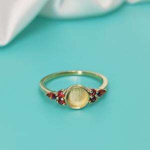 925 Sterling Silver Birthstone Ring Setting Round 6mm Lait maternel Cendres Résine Bijoux Base vierge DIY Memorial Custom Jewelry Gift - Product Image 2