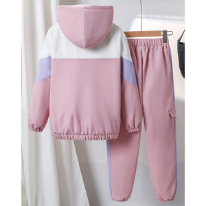 Survêtement pour enfants logo de marque personnalisé broderie polaire tissu premium coupe confortable commandes en gros vêtements de sport décontractés à la mode - Product Image 2