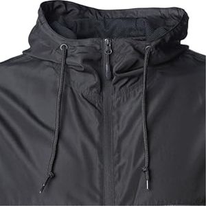 Chaqueta cortavientos de nailon ligera al por mayor, capucha impermeable y transpirable de alta calidad con cierre de cremallera frontal para primavera - Product Image 3