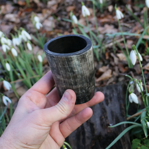 Vasos de Cuerno Vikingo de Cuerno de Búfalo Negro Natural Pulido de Lujo, Vaso Corto Estilo Animal, Mejor Calidad, Ecológico - Product Image 6