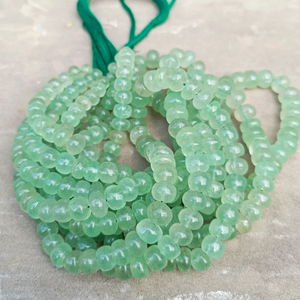 Perles de rondelle lisses de quartz de fraise verte perles de quartz naturel pour la fabrication de bijoux perles de pierre de rondelle en vrac faites à la main - Product Image 6