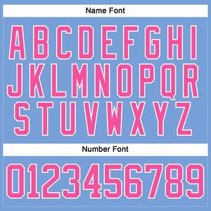 Custom Blue Pink Color Plain Custom Personalized Team Name Number Sublimation Polyester <b>Light</b> Weight Ice Hockey Jersey Sets - Product Image 4