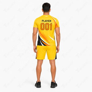 Uniforme de Tenis Unisex para Equipo de Academia, Transpirable, Duradero, Sublimado, Camiseta Deportiva de Poliéster de Manga Corta - Product Image 4