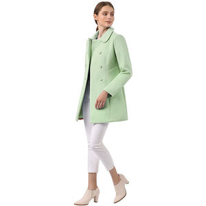 ผ้าขนสัตว์วัสดุร้อนขายโลโก้ที่กำหนดเองพิมพ์น้ำหนักเบาการออกแบบที่ดีที่สุด2022ผู้หญิงยาวเสื้อสีทึบ - Product Image 3