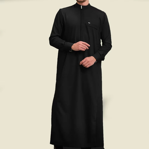 Túnicas Casuales Saudíes 2025 para Hombre, Algodón Liso, Ligeras, Transpirables, Colores Personalizados, Talla Adulto, Venta al por Mayor, Mejor Calidad, Eid Ramadán - Product Image 5