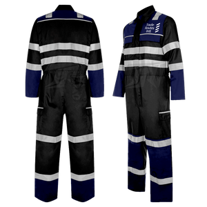 Ensemble de travail imperméable en polyester de haute qualité | Bavoir | Chemise boutonnée | Ras du cou Professionnels qualifiés ANSI Classe 1 - Product Image 5