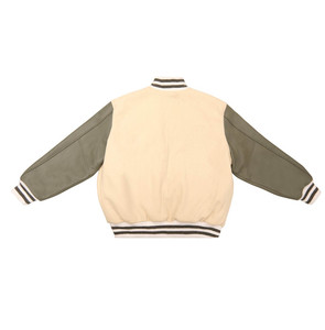 Chaquetas universitarias Letterman de alta calidad 2026, cuerpo de lana, Mangas de cuero genuino, ropa de invierno, chaqueta de béisbol universitaria para hombres - Product Image 6