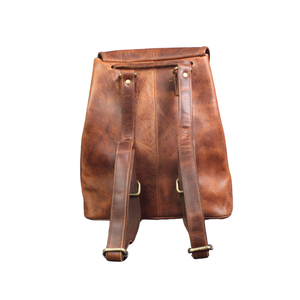 Portable Lightweight Durable Genuine Leather <b>Laptop</b> <b>Backpack</b> Versatile Modern Sports Hiking Daypack Casual Shoulder Rucksack - Product Image 2