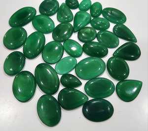 Piedra preciosa suelta de ónix verde Natural de alta calidad AAA, precio al por mayor, ónix verde 100%, piedra curativa de cabujón Natural - Product Image 3