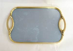 Highest Quality Gold Color Vanity Tray Set of 3 Round Aluminium Leaf Trinket Tray for <b>Wedding</b> Gifts - Product Image 6