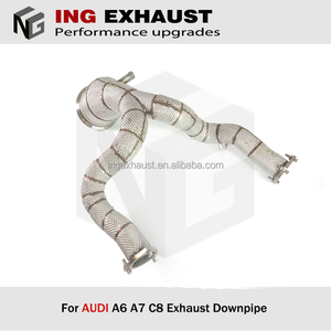 Producto de descuento para Audi A6 A7 C8, tubería de bajada 2019 + 3,0 T de acero inoxidable con sistema de escape catalítico de alto flujo - Product Image 3