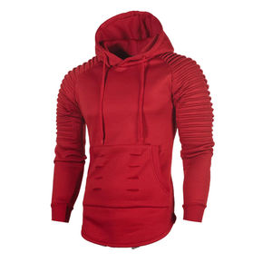 Sweat-shirts à capuche pour hommes, vêtements de sport écologiques à séchage rapide, manches longues, veste de sport pour la salle de sport - Product Image 1