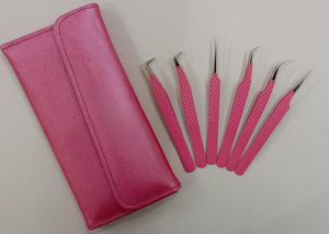 Ensemble de pinces à extensions de cils en acier inoxydable de conception professionnelle et récente, pointe en fibre, antistatique, antimagnétique, pointes de précision pour - Product Image 6