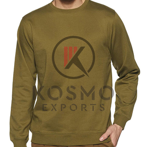 เสื้อสเวตเชิ้ตคอกลมผู้ชายขายดี คุณภาพสูง รับสกรีนโลโก้ MOQ ต่ำ สีพื้น สไตล์ลำลองใส่สบายสำหรับฤดูหนาว ผ้าฝ้าย 100% - Product Image 1
