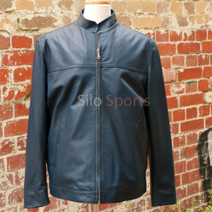 Chaqueta de Cuero Vacuno Azul Rey para Hombre, Estilo Motero, de Alta Calidad, Venta al Por Mayor, MOQ Bajo, con Calefacción para Invierno - Product Image 4
