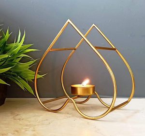 Sheeraz International Metal Gold Heart <b>Tealight</b> Holder Handmade Eco-Friendly for Christmas & Wedding Home Decor - Product Image 3