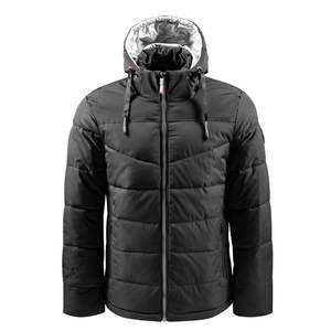 Chaqueta Acolchada Impermeable y Cortavientos de Nylon/Algodón para Hombre con Capucha, Cuello Alto y Cremallera, Estilo Casual, para Invierno - Product Image 5