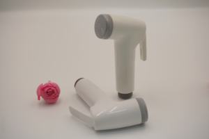 Modern ABS Plastic Bathroom Eco-Friendly Shattaf <b>Bidet</b> Spray Self-Cleaning Nozzle Single Push Button Wall-mounted Horizontal - Product Image 2