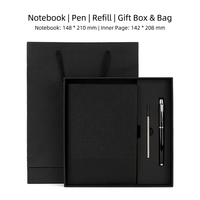 Vente en gros de cadeaux d'affaires de luxe A5 Journal avec couverture en cuir Pu composition papier cahier stylo-promotion d'entreprise carnet de notes