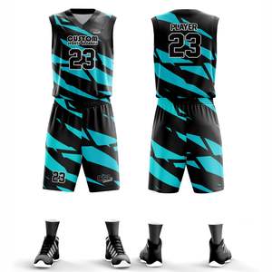 Meilleure qualité en gros Uniformes de basket-ball de luxe à impression par sublimation Maillot unisexe de basket-ball en tissu respirant personnalisé - Product Image 1