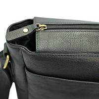 Sac Messager Homme en Cuir Véritable Noir, Style Vintage, Luxe, Tendance Été, Nouveau Design 2026, Grande Capacité pour le Bureau