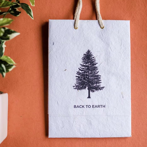 Sacs en papier plantables faits à la main Sacs à provisions écologiques pour cadeaux de vente au détail Tailles personnalisées Impression numérique Impression sur papier faite à la main - Product Image 1