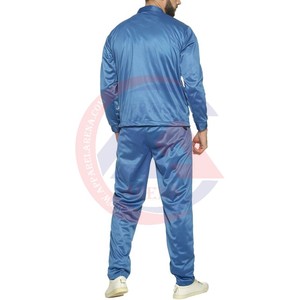 Ensemble de sport pour homme, hiver, uni, éco-responsable, fermeture éclair intégrale, manches longues, tissu à séchage rapide, survêtement athlétique pour la course à pied et l'entraînement - Product Image 2