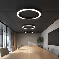 Luminaire suspendu LED circulaire à intensité variable pour salles de réunion de bureau et projets d'aménagement intérieur
