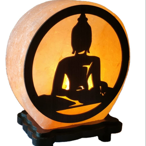 โคมไฟเกลือ3D รูปพระพุทธรูปเกลือหิมาลัยสีชมพู - Product Image 1