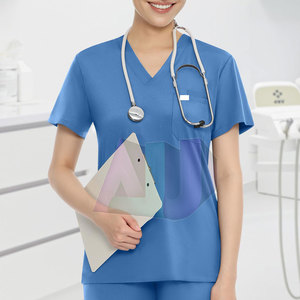 Tenue médicale personnalisable pour femme, en coton léger et écologique, de haute qualité, avec détection des aiguilles, idéale pour l'hôpital - Product Image 4