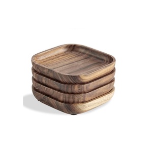 ถาดรองแก้วไม้ธรรมชาติดีไซน์เป็นเอกลักษณ์ถาดรองแก้วทรงกลม - Product Image 3