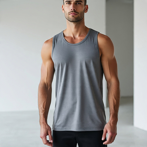 เสื้อกล้ามสำหรับผู้ชายเสื้อกล้ามยกน้ำหนักเสื้อกล้ามลำลองแขนกุดแห้งเร็วสำหรับฟิตเนส - Product Image 6