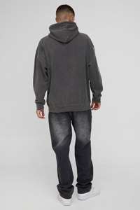 Wholesale Custom Oversized Wash Panic at the Print Hoodies Men Sustainable Men's Hoodies Cotton Blended Basics Latest Design - Product Image 2