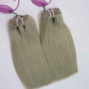 Extensiones de pelo de trama máquina de mechones de pelo vietnamita crudo de alta calidad al por mayor Color ceniza recto - Product Image 2