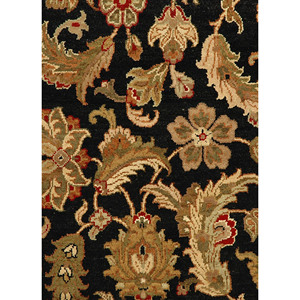 Gulnar Hand Knotted Wool Rugs <b>Grey</b> Black Floral Abstract Flat Weave Technique for Home Hallway Rectangle Jute Rug Room Rug - Product Image 2