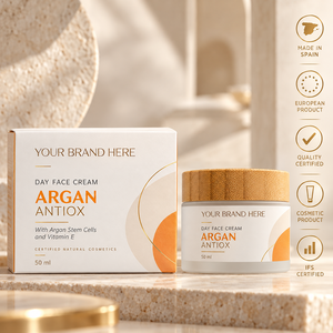 Crema Viso all'Olio di Argan 50ml con Etichetta Privata |   Anti-età, Rassodante e Idratante |   Produttore OEM Spagna - Product Image 1