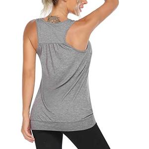 Top vente logo d'impression personnalisé femmes Gym entraînement débardeurs Singlet coton blanc femmes athlétique Fitness débardeurs - Product Image 2