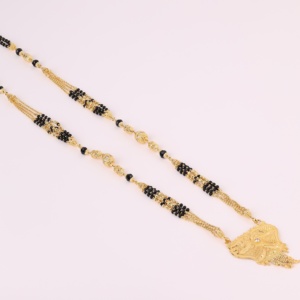 จี้ mangalsutra ชุบทองสำหรับผู้หญิงเครื่องประดับทองเหลืองทองแดงของขวัญ - Product Image 2